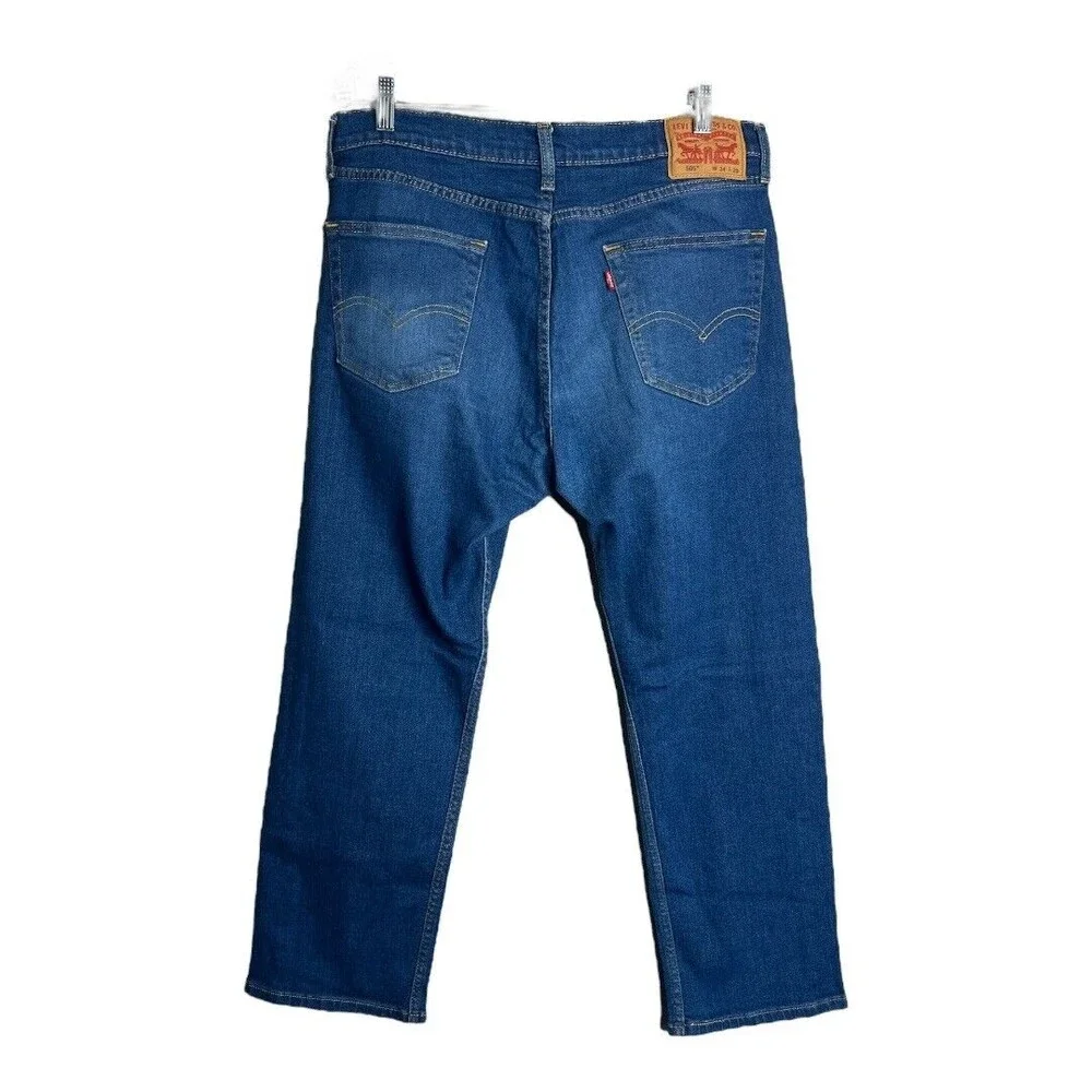 Levi's 505 Jeans Blue Medium‎ Wash Straight Leg Regular Fit Fading